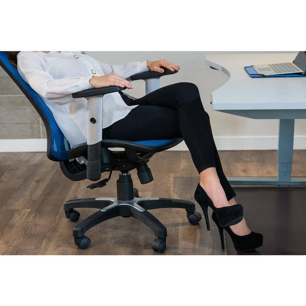 ErgoFlex Executive High-Back Black Mesh Swivel Chair with Adjustable Arms
