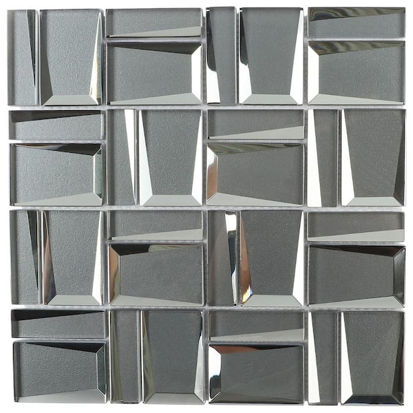 Ivy Hill Tile Aiga French Slate Gray 3 in. x 0.31 in. Polished Glass