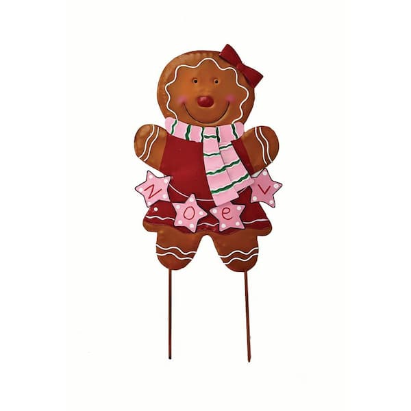 Worth Imports 27 in. Metal Gingerbread Girl Stick