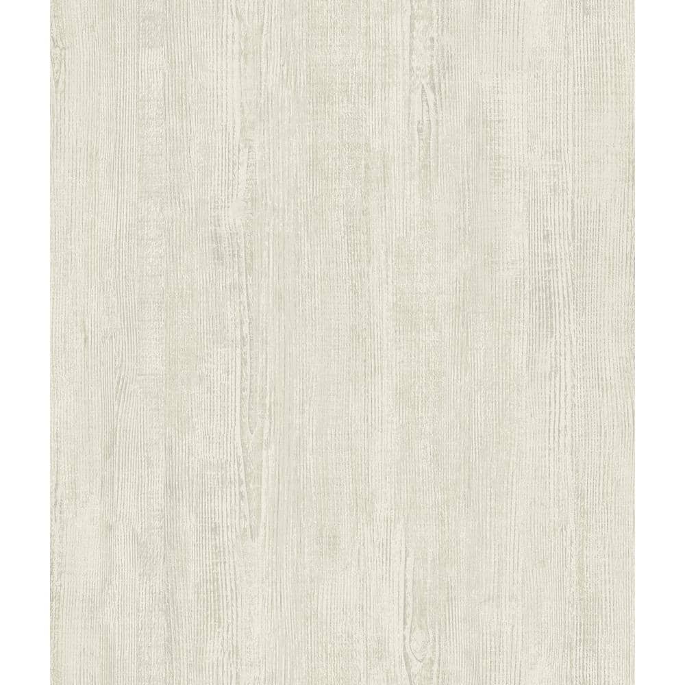 RoomMates White Cream Dimensional Natural Wood Peel and Stick Vinyl