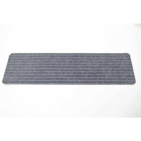 Old Gray 7 in. x 24 in. Indoor Carpet Stair Treads Slip Resistant Backing