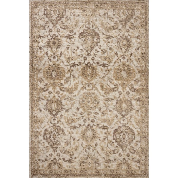 Percival Ivory / Natural 2 ft. 6 in. x 7 ft. 6 in. Traditional Runner Rug