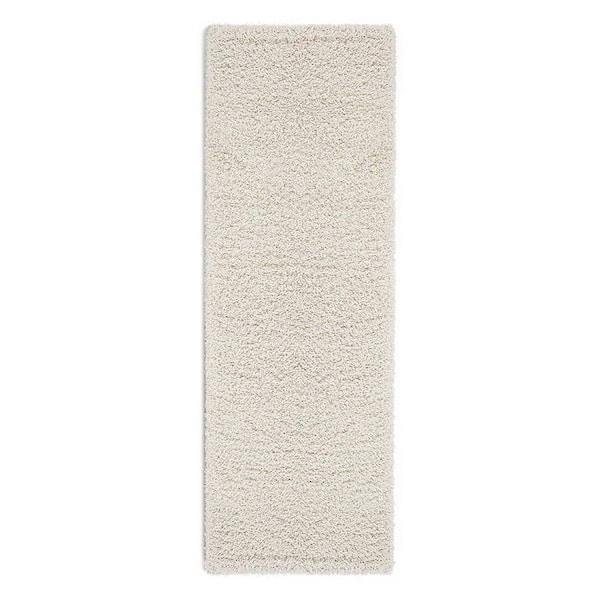 Sweet Home Stores Luxury Collection Non-Slip Rubberback Solid Soft Cream 1 ft. 8 in. x 4 ft. 11 in. Indoor Runner Rug