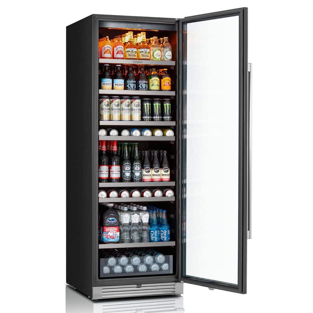 23.4 in. Single Zone 373-Cans Beverage Refrigerator Drink Beer Fridge Cooler in Stainless Steel price history on PriceWatchPro