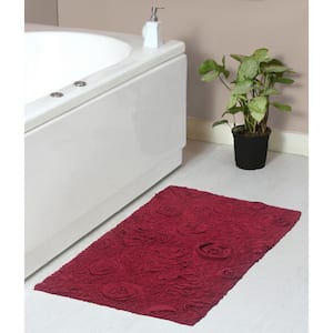 Modesto Bath Rug 100% Cotton Bath Rugs Set, 21 in. x34 in. Rectangle, Red