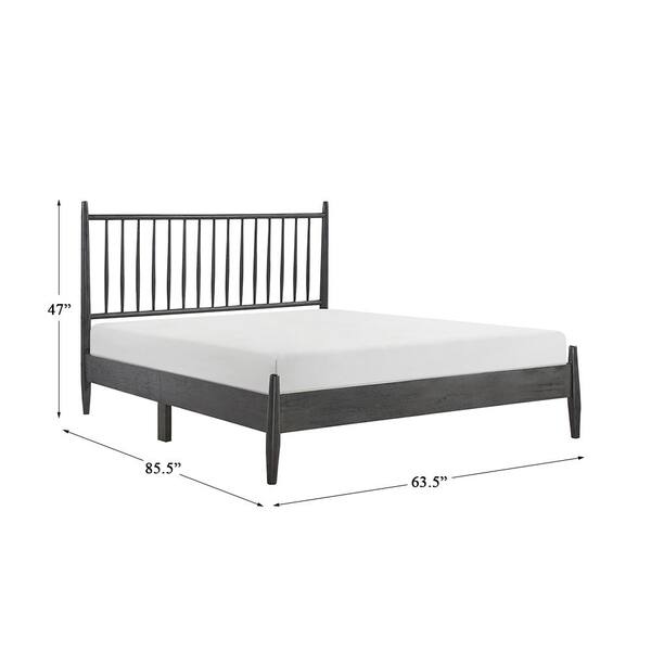 Lazzara Aveline Gray Wood Frame Queen Platform Bed 1490GY-1 - The