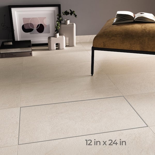 Corso Italia Alpe Ivory Matte 12 in. x 24 in. Quartzite