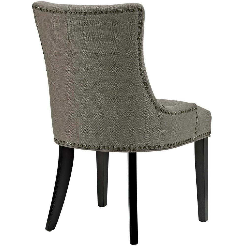Granite Upholstered Parsons Side Chair with Wood Accents