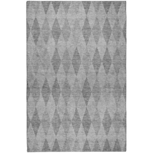 Dream Shag Premium Machine Washable Abstract ADS561 Gray 3 ft. x 5 ft. Area Rug