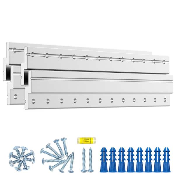 12 in. Heavy Duty French Cleat Picture Hanger Aluminum Z Bar Clips Interlocking Wall Brackets 2 Pack Up To 90 lbs.