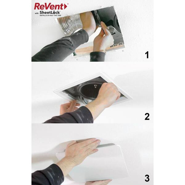 ReVent 80 CFM Ceiling/Wall Easy Roomside Installation Bathroom/Bath Exhaust  Fan with Adjustable LED Lighting u0026 Humidity Sensing RVLH80 - The Home Depot