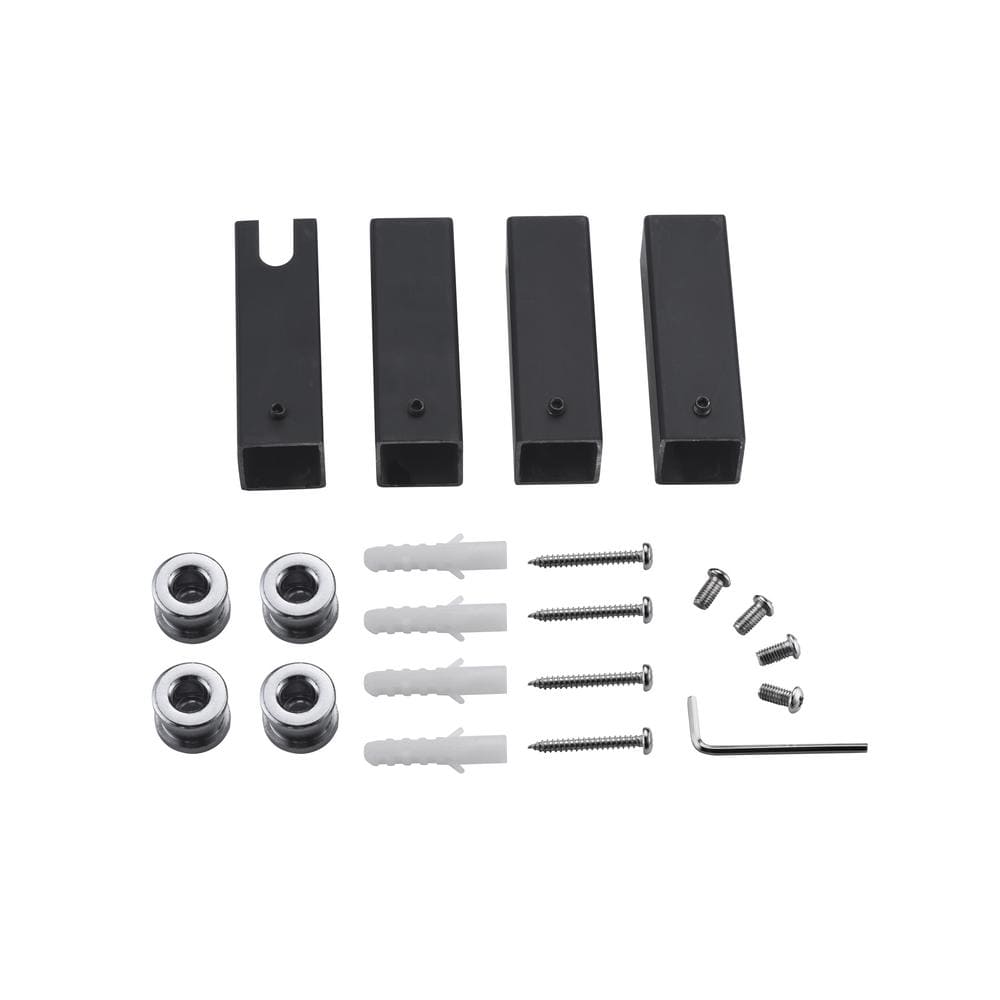 Matte Black Stainless Steel Wall Mounted 8-Bar Towel Warmer
