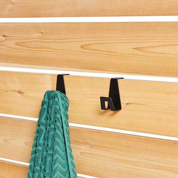 3 in. Black Steel Hooks (2-Pack)