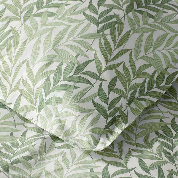 The Company Store Company Cotton Tulum Leaf Moss Green Floral Full