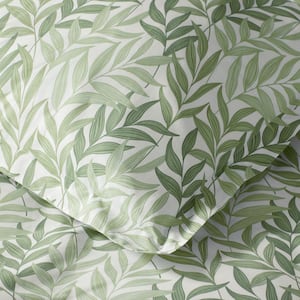 Company Cotton Tulum Leaf Floral Cotton Percale Sham