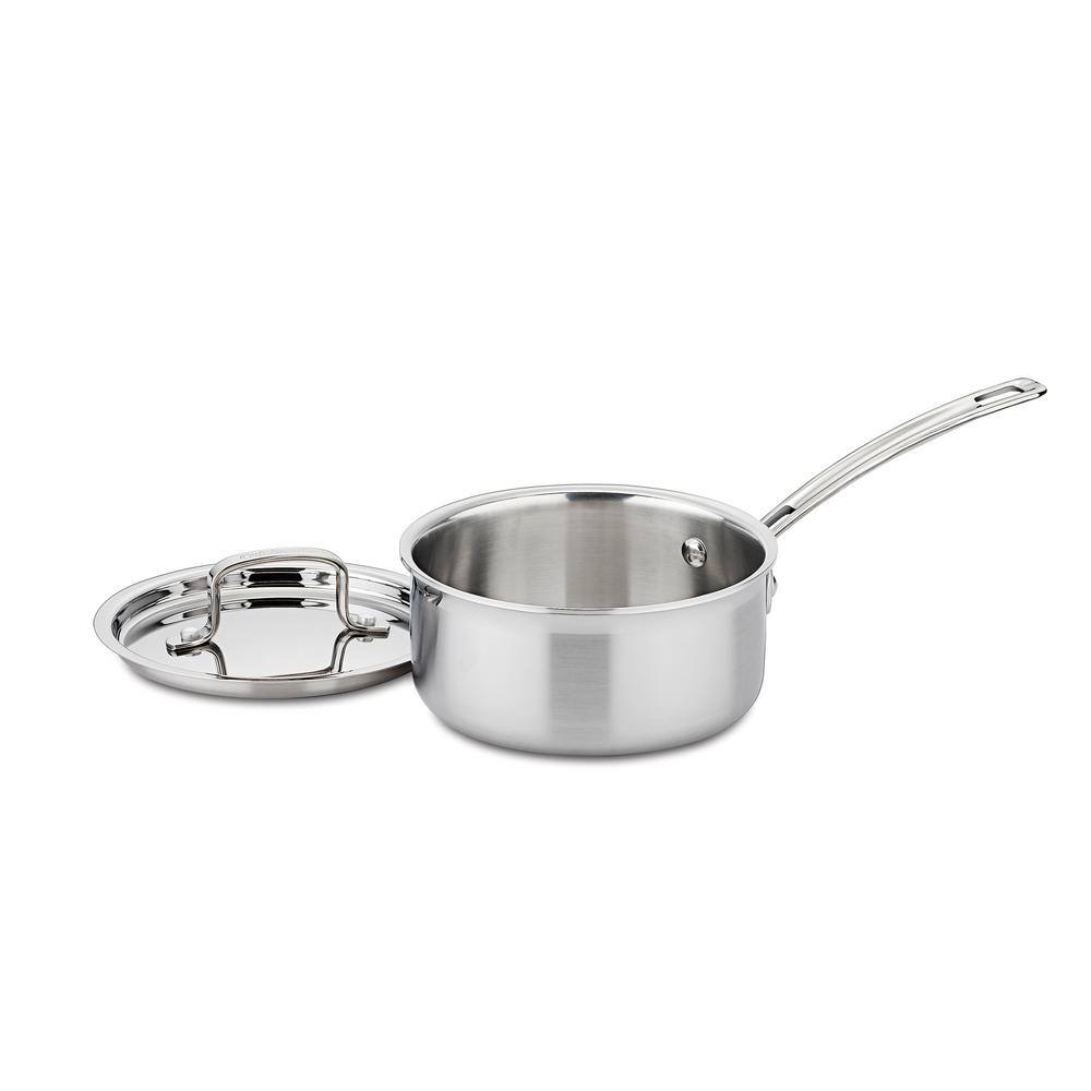 Stainless Steel 7-Piece Cookware Set with Tri-Ply Construction