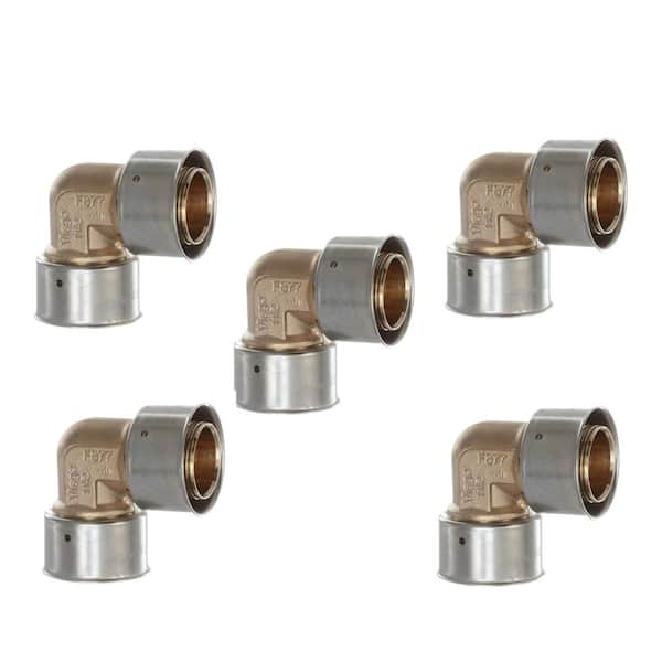 Viega PureFlow 1-1/2 in. x 1-1/2 in. Press Zero Lead Bronze 90° Elbow (5-pack)