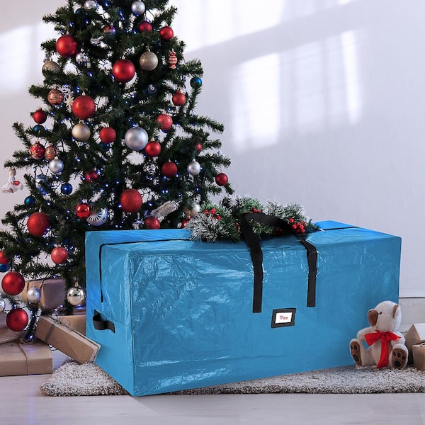 Blue Polyethylene Christmas Extra-Large Tree Storage Bag 9 ft.