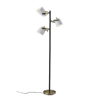 Casey 64.5 in. Black and White Tree Lamp