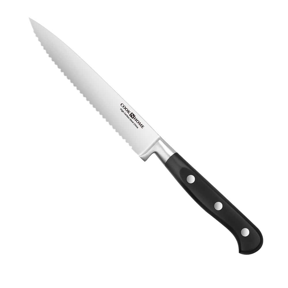 Cook N Home Kitchen Knife Set with Bamboo Storage Block 15-Piece