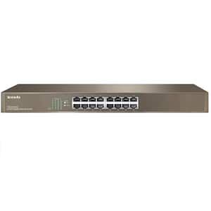 16-Port Unmanaged Rackmount Ethernet Switch with Traffic Optimization, Fanless Metal Design
