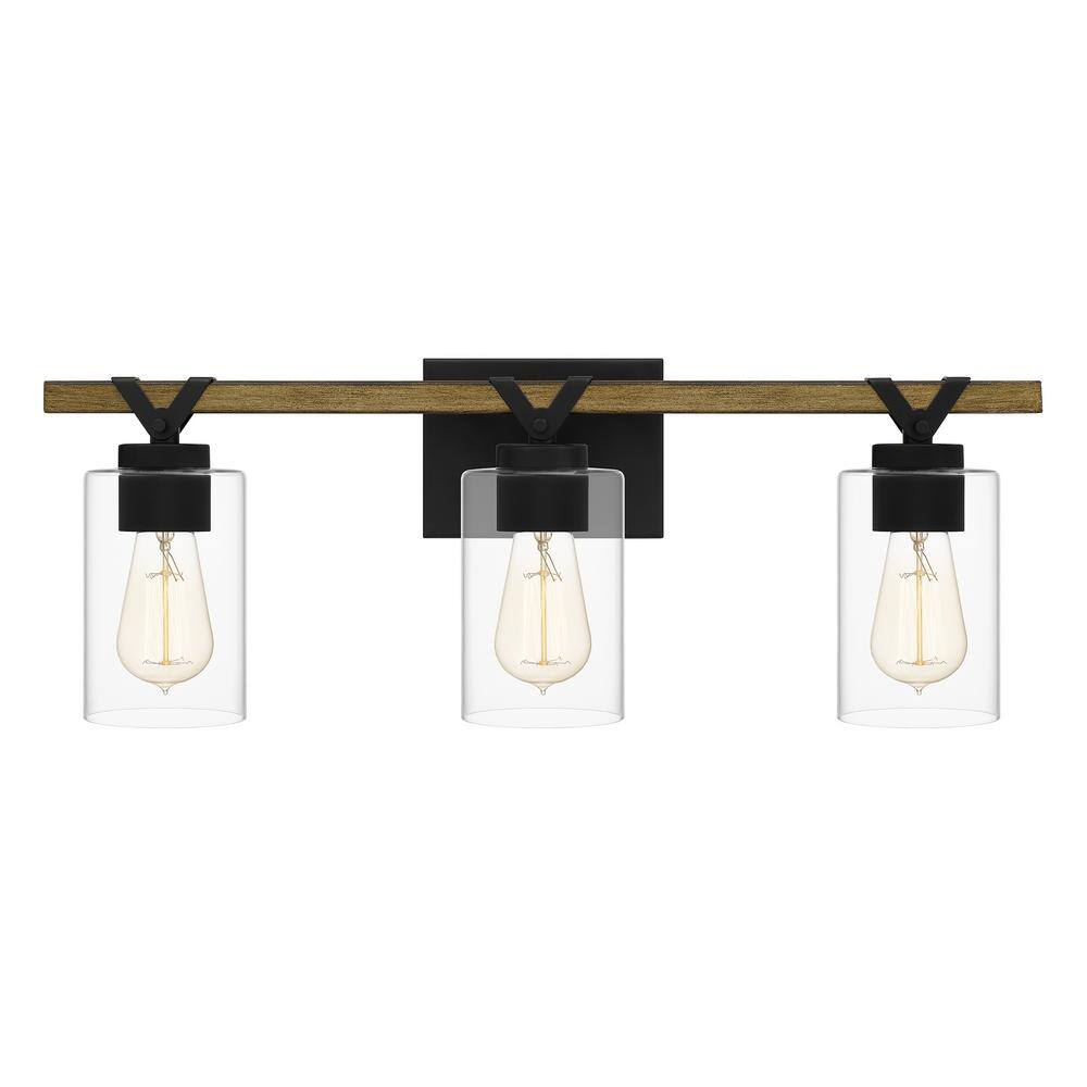 Devon Court 24 in. 3-Light Matte Black Vanity Light price history on PriceWatchPro