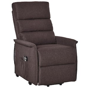 Electric Lift Recliner Massage Chair Vibration with Remote Storage, Living Room Office Furniture, Brown
