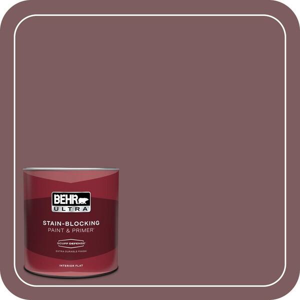BEHR ULTRA 1 qt. #110F-6 Purplestone Extra Durable Flat Interior Paint & Primer