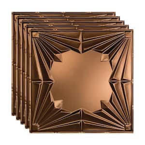 Art Deco 2 ft. x 2 ft. Oil Rubbed Bronze Lay-In Vinyl Ceiling Tile (20 sq. ft.)