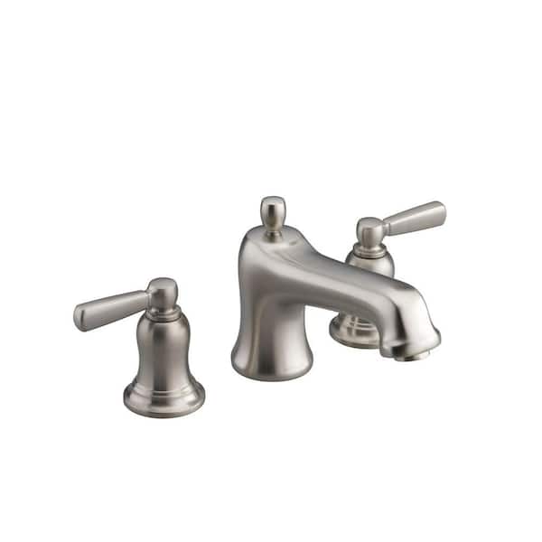 KOHLER Bancroft 2-Handle Deck-Mount High-Flow Bath Faucet Trim in Vibrant Brushed Nickel (Valve Not Included)