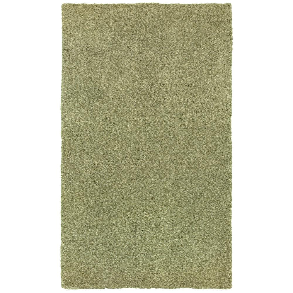 Henley Green/Green 6 ft. x 9 ft. Solid Shag Area Rug