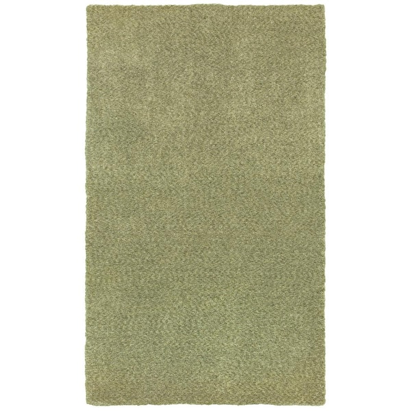 Henley Green/Green 6 ft. x 9 ft. Solid Shag Area Rug