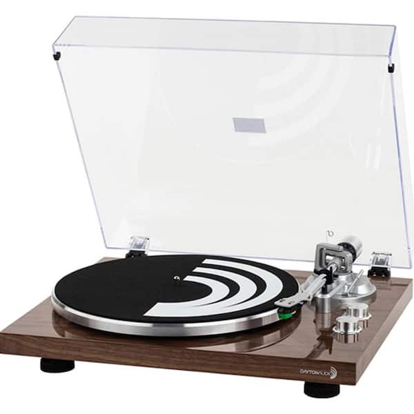 Bluetooth 2-Speed Belt-Drive Turntable in Brown with USB and Audio-Technica AT-VM95E Cartridge