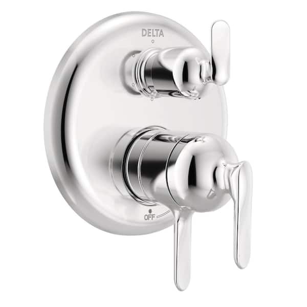 Bonacci 6-Setting Integrated Diverter 3-Handle Valve Trim Kit in Lumicoat Chrome (Valve Not Included)