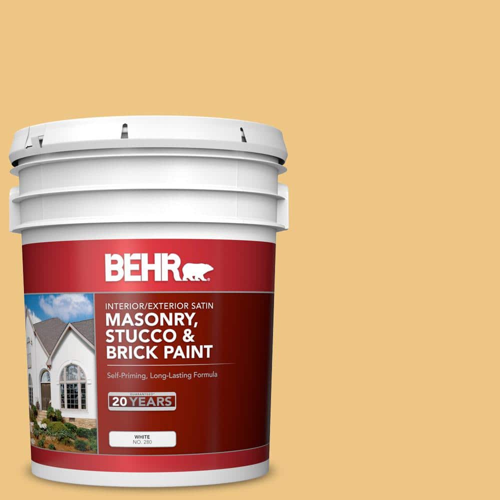 5 gal. #M290-4 Garbanzo Paste Satin Interior/Exterior Masonry, Stucco and B