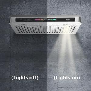 30 in. W Under Cabinet 900 CFM Range Hood in Silver 4-Speed