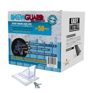 UV Clear 1.5 in. Mini Snow Guard with Perfect Seal Gasket and Mounting Screws (50 Pack)
