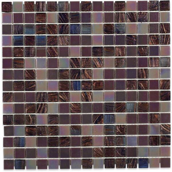 Splashback Tile Rainbow Fish 13 in. x 13 in. x 2 mm Glass Floor and Wall Tile