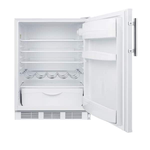 5.7 cu. ft. Built-in Undercounter Dual Drawer Refrigerator in Matte White,  Fingerprint Resistant