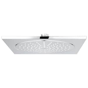 Rainshower 1-Spray Patterns with 2.5 GPM 10 in. Wall Mount Rain Fixed Shower Head in Chrome
