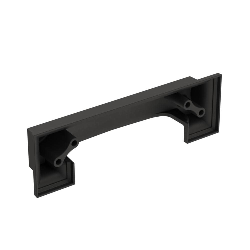 Matte Black Traditional Cabinet Cup Pull with Mounting Hardware