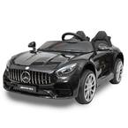 Black 12-Volt Kids Car Electric Ride on Toys Licensed Mercedes Benz 2 Seater Battery-Powered Vehicle with Music