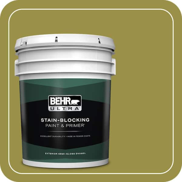 BEHR ULTRA 5 gal. Home Decorators Collection #HDC-FL13-8 Tangy Dill Semi-Gloss Enamel Exterior Paint & Primer