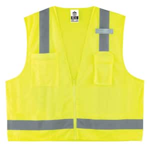 GLoWEAR XS Lime Hi-Vis Type R Class 2 Economy Surveyors Vest