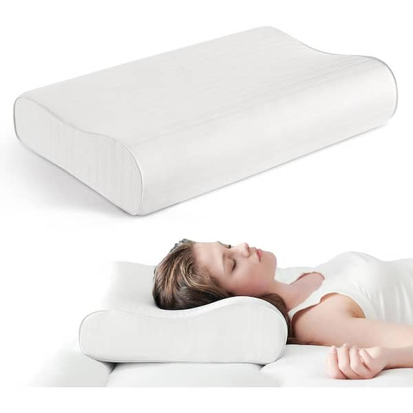 Unbranded Cervical Neck Memory Foam Pillow for Sleeping White YYCP283BVZ