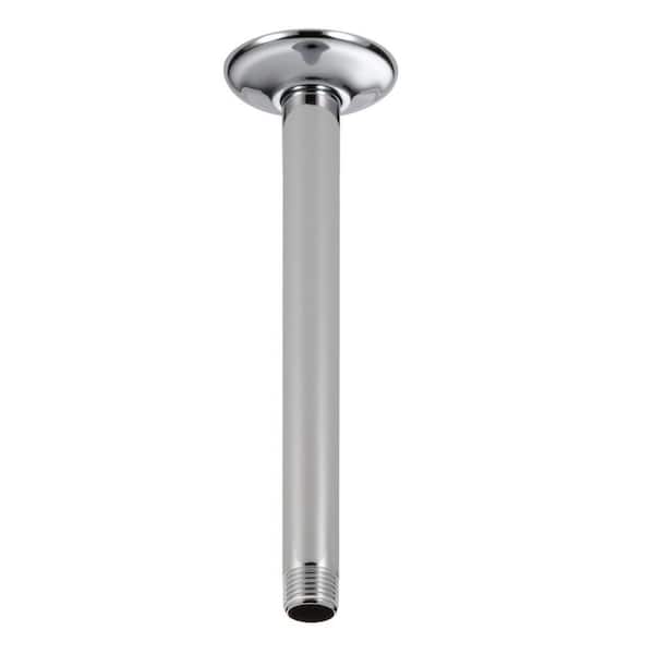 Delta 10 in. Ceiling-Mount Shower Arm and Flange in Chrome