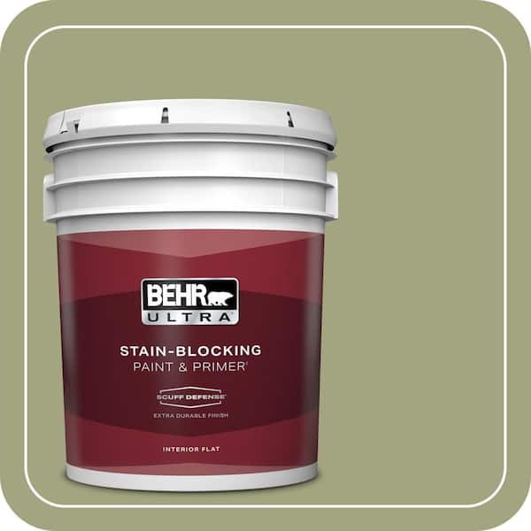 BEHR ULTRA 5 gal. #410F-4 Mother Nature Extra Durable Flat Interior Paint & Primer