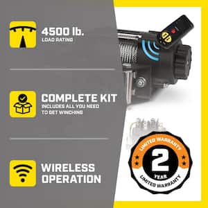 Power Equipment 4500 lbs. ATV/UTV Wireless Winch Kit