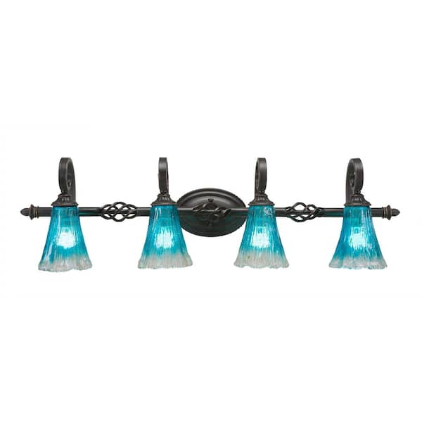 Unbranded Bridgewater 39.5 in. 4-Light Dark Granite Vanity Light