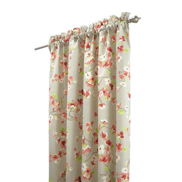 Unbranded Hana 72 in. Pink/Grey Shower Curtain